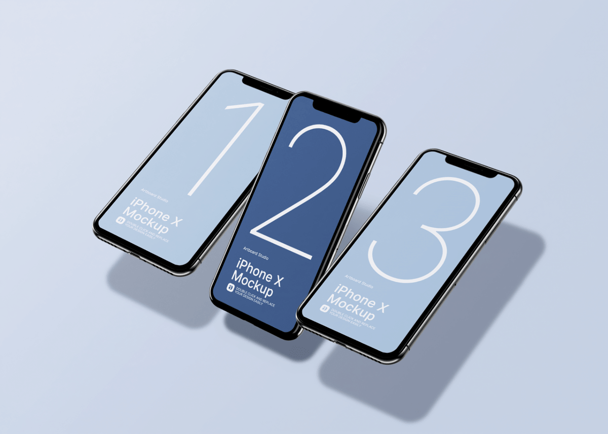 The best free psd iphone mockups we've found from the amazing sources. Floating Iphone X Mockup Template