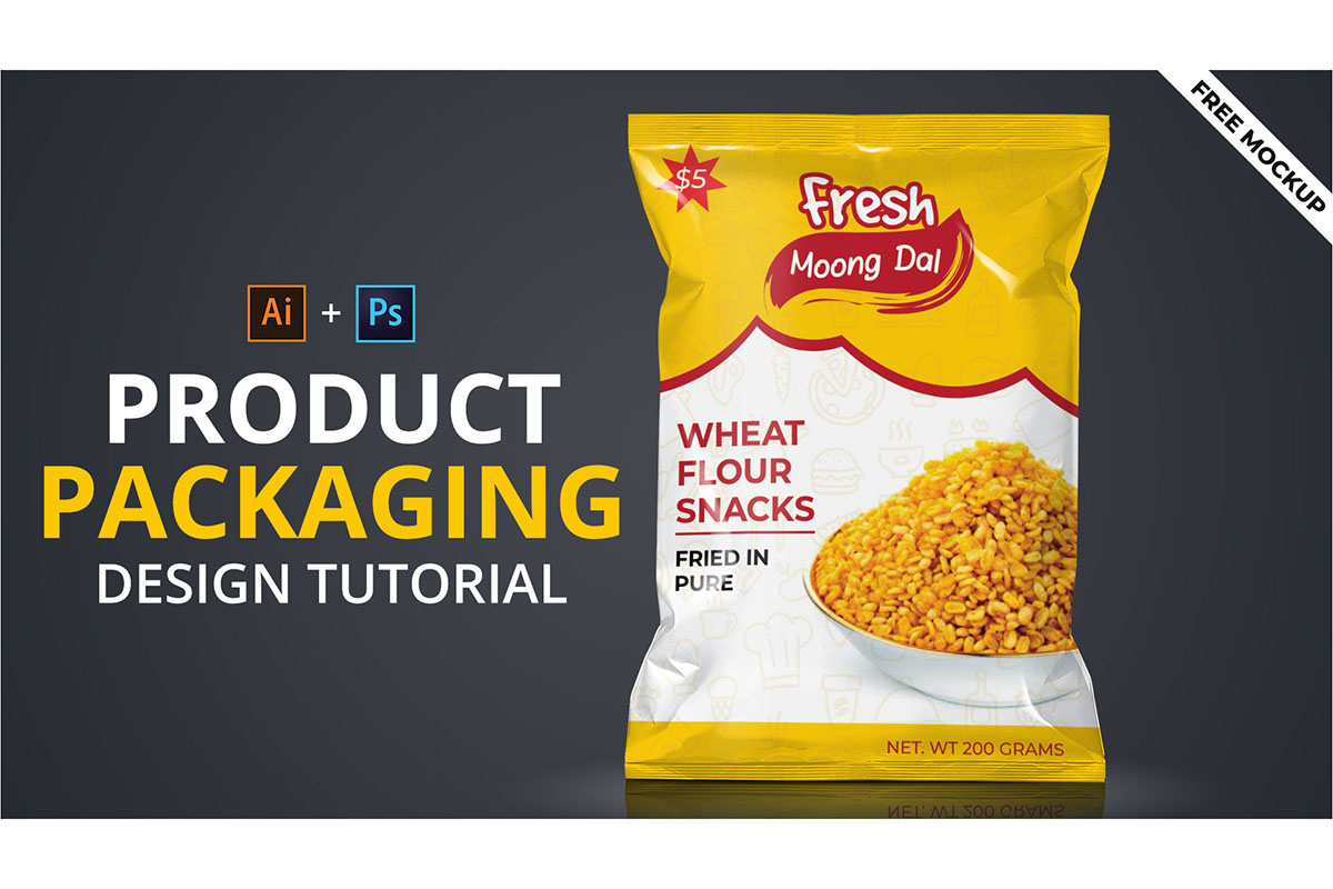 Choose a print, copy it, and paste it into one of your artboards. Product Packaging Design Tutorial In Illustrator Free Foil Pack Packaging Mockup Psd Download Illustrator 3d Packaging Design Maxpoint Hridoy Graphic Design Tutorial Learn More Earn More