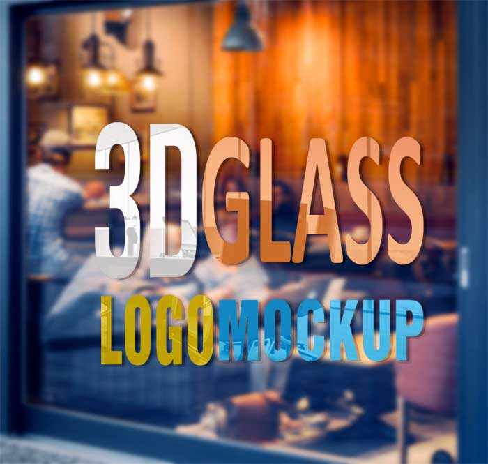 Picture In 1980, engineer and physicist chuck hull invented the first prototypes of 3d printing. 3d Glass Wall Logo Mockup Free Download